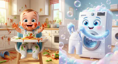 ترفندهای پاک کردن لکه از لباس کودک