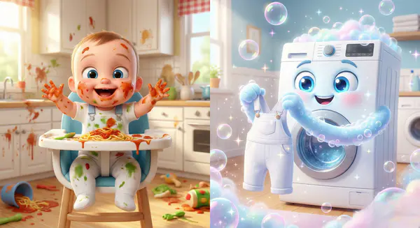 ترفندهای پاک کردن لکه از لباس کودک