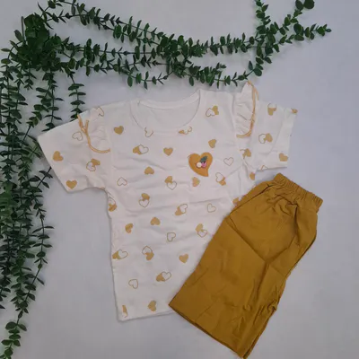 تاپ و شلوارک دخترانه تابستانی